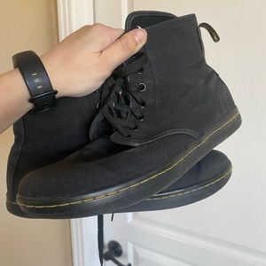 Black canvas Doc Martens